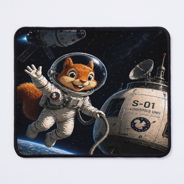 Item preview, Space Squirrel Astronaut – Logistics Unit S-01 designed and sold by SecretSquirrellDesigns.