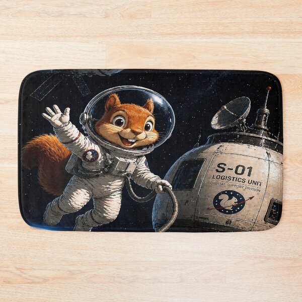 Item preview, Space Squirrel Astronaut – Logistics Unit S-01 designed and sold by SecretSquirrellDesigns.