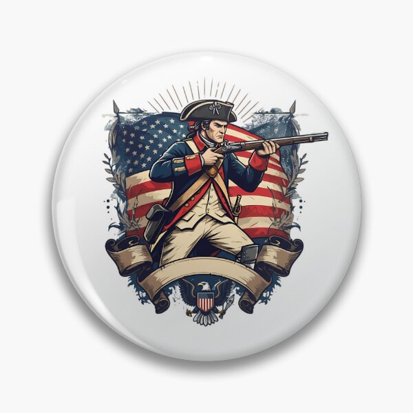 Item preview, American Revolution Soldier | Patriotic Grunge Flag Design designed and sold by chattsuede.