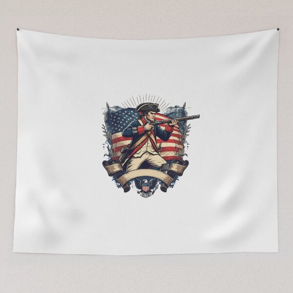 Item preview, American Revolution Soldier | Patriotic Grunge Flag Design designed and sold by chattsuede.