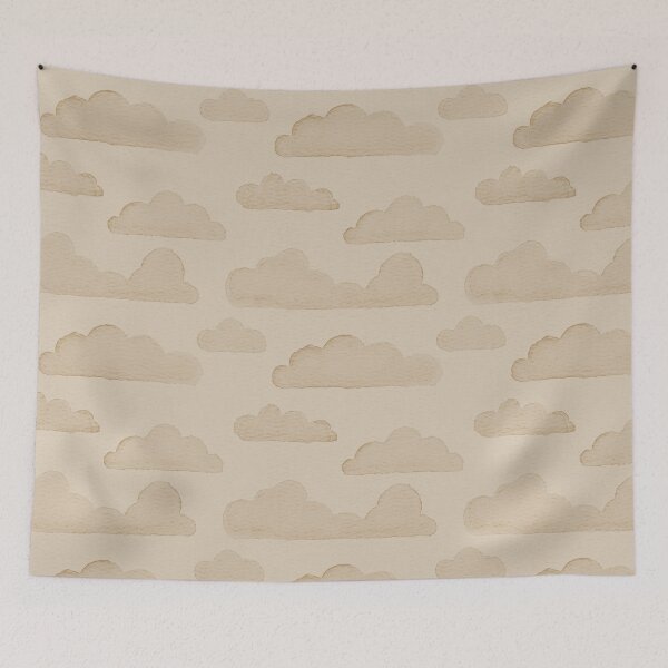Item preview, Dreamtime Clouds Watercolor Pattern - Dove + Fawn designed and sold by Irene Estelle.