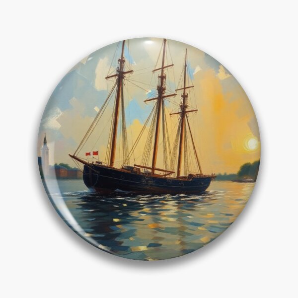 Item preview,  A sailing ship on the River Peenestrom. designed and sold by oldMastersofart.