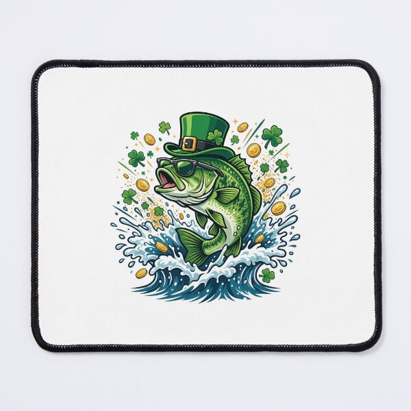 Item preview, St Patrick's Day Bass Fishing Leprechaun Catch designed and sold by chattsuede.