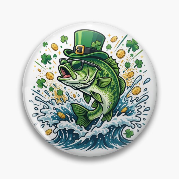 Item preview, St Patrick's Day Bass Fishing Leprechaun Catch designed and sold by chattsuede.