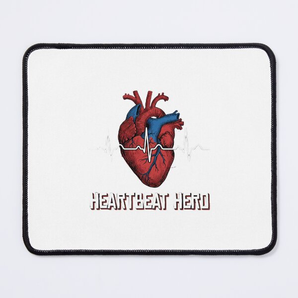 Item preview, Heartbeat Hero Realistic Anatomical Heart ECG Design designed and sold by chattsuede.