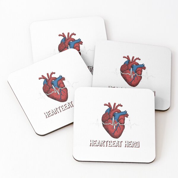 Item preview, Heartbeat Hero Realistic Anatomical Heart ECG Design designed and sold by chattsuede.