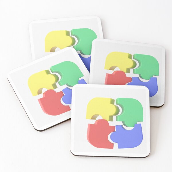 Item preview, Four-piece minimalist colour puzzle designed and sold by STICKOANIME.