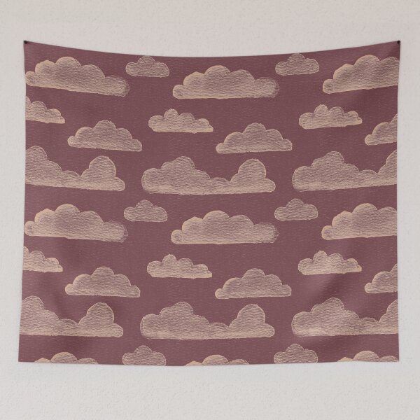 Item preview, Dreamtime Clouds Watercolor Pattern - Wine + Melon designed and sold by Irene Estelle.