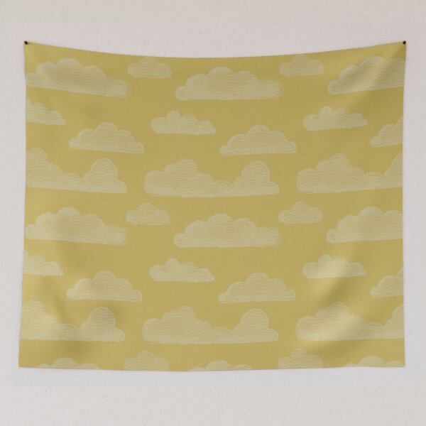 Item preview, Dreamtime Clouds Watercolor Pattern - Saffron + Gold designed and sold by Irene Estelle.