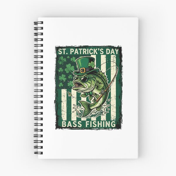Item preview, St. Patrick's Day Bass Fishing Leprechaun Angler designed and sold by chattsuede.