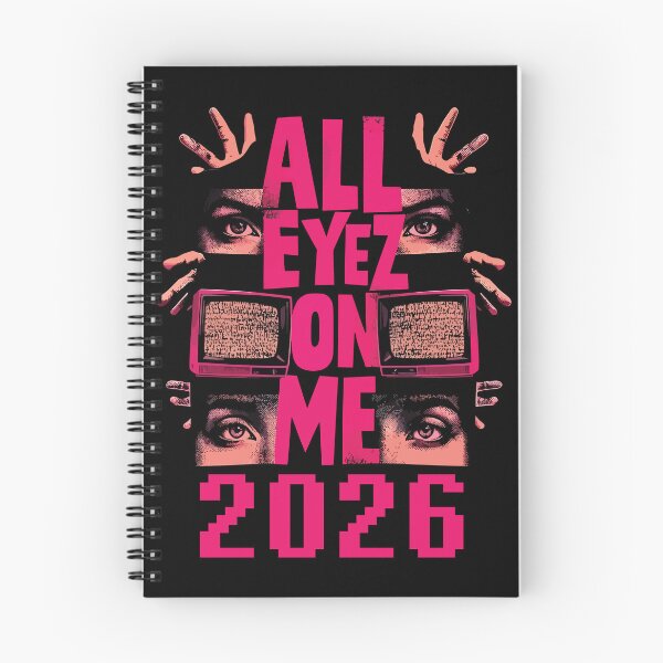 Item preview, All Eyez On Me 2026 Pink Eyes TV Static Graphic designed and sold by RamyGallery.