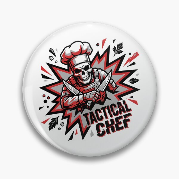 Item preview, Edgy Tactical Chef Skull with Crossed Knives Design designed and sold by chattsuede.
