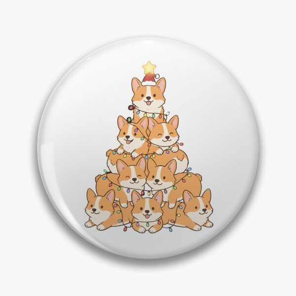 Item preview, Adorable Corgi Christmas Tree Stack Illustration designed and sold by chattsuede.