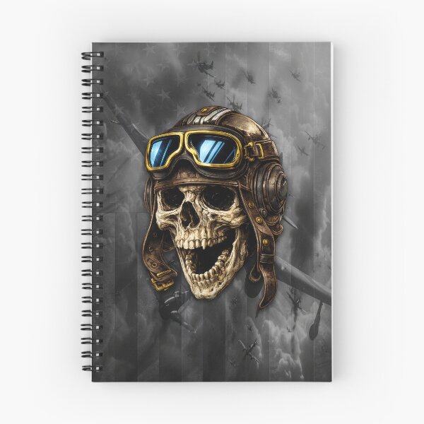 Item preview, Vintage War Pilot Skull American Flag Aviation Design designed and sold by artistwill.