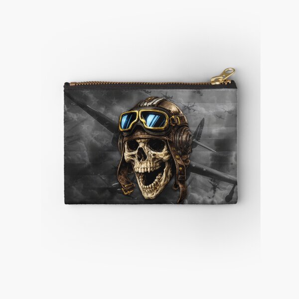 Item preview, Vintage War Pilot Skull American Flag Aviation Design designed and sold by artistwill.