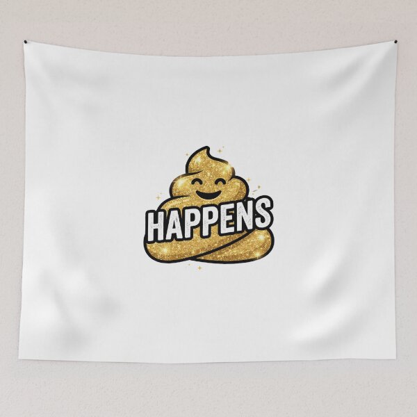 Item preview, Glitter Poop Happens Witty Sarcastic Emoji Art designed and sold by chattsuede.