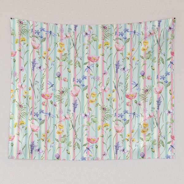 Item preview, Wildflowers and Stripes  designed and sold by LinaVP.