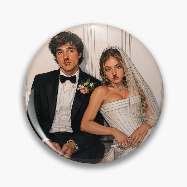 Item preview, Jacob Elordi and Sydney Sweeney, Nathaniel and Cassie wedding (fan art) designed and sold by PopCultureAndStuff.