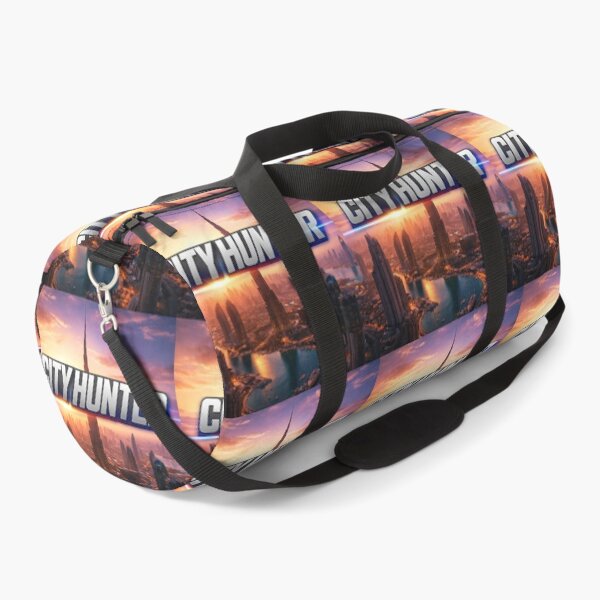 Item preview, City Hunter futuristic skyline at sunset designed and sold by STICKOANIME.