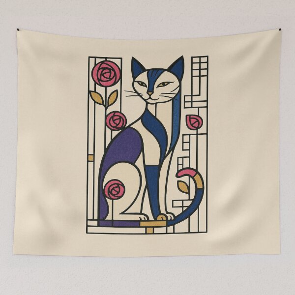 Item preview, Mackintosh Rose Cat designed and sold by PurrfectWhisper.