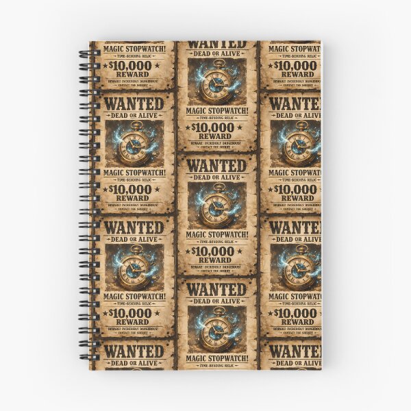 Item preview, Wanted Magic Stopwatch Vintage Western Poster Wall Art designed and sold by TeeTimeTreasure.
