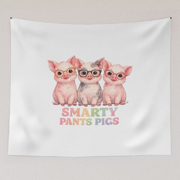 Item preview, Smarty Pants Pigs Cute Cartoon Animal Design designed and sold by chattsuede.