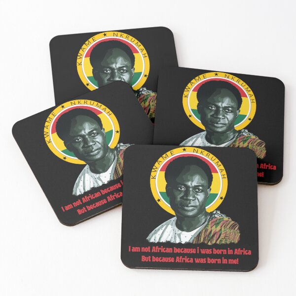 Item preview, Kwame Nkrumah Portrait – Africa Was Born In Me | Pan-African Quote gift designed and sold by Youngkev-arts.