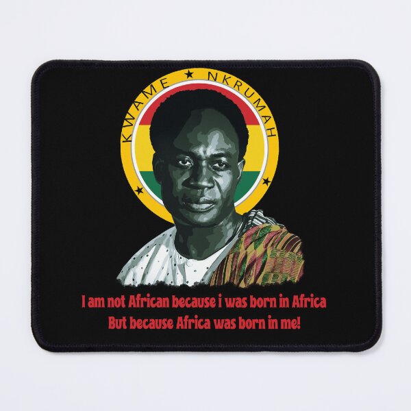 Item preview, Kwame Nkrumah Portrait – Africa Was Born In Me | Pan-African Quote gift designed and sold by Youngkev-arts.