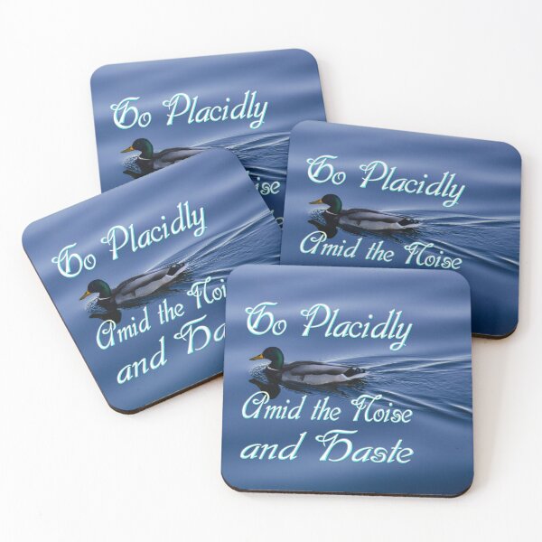 Item preview, Go Placidly Amid the Noise and Haste – Mallard Duck Serenity Art designed and sold by Lainey1978.