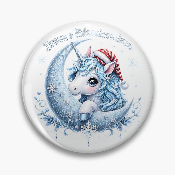 Item preview, Dream a little unicorn dream Christmas: Whimsical Baby Unicorn Moon designed and sold by chattsuede.