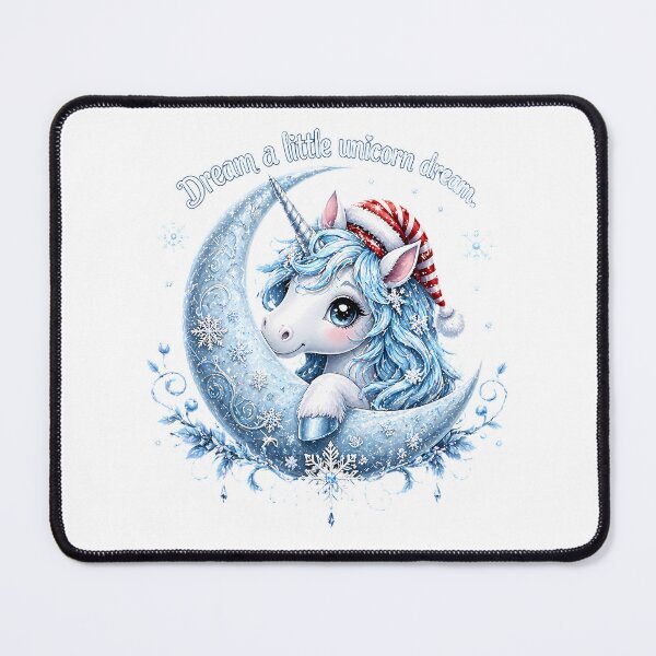 Item preview, Dream a little unicorn dream Christmas: Whimsical Baby Unicorn Moon designed and sold by chattsuede.