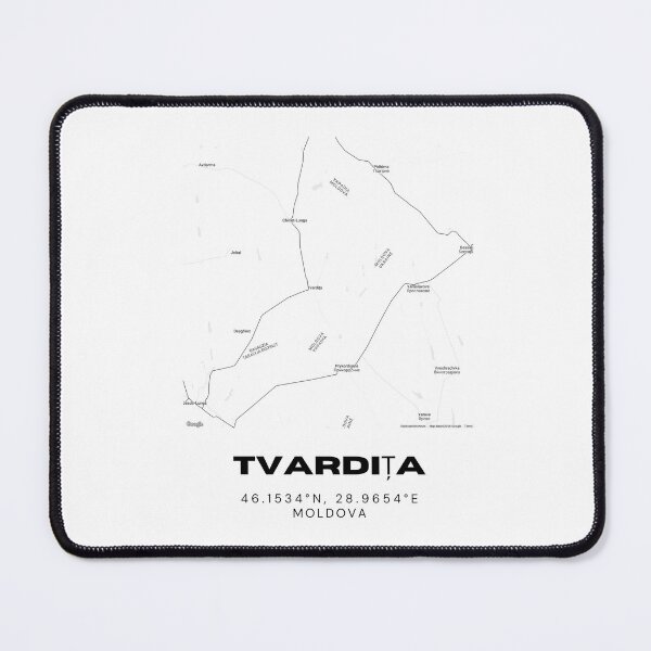 Item preview, Tvardița Moldova Map Art Print | Minimalist Street Map Poster | Travel Decor designed and sold by RM-Journey.