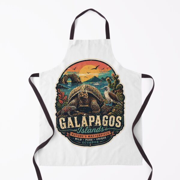 Item preview, Galapagos Islands Nature's Masterpiece – Vintage Wildlife Sticker Design | Giant Tortoise Blue-Footed Booby Marine Iguana Ecuador Travel Art designed and sold by CosmicSplendor.