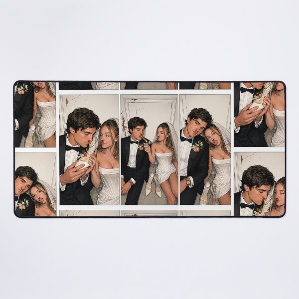 Item preview, Montage of Jacob Elordi and Sydney Sweeney, Nathaniel and Cassie's wedding (fan art) designed and sold by PopCultureAndStuff.