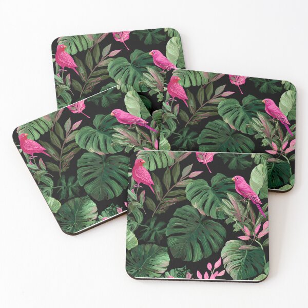 Item preview, Tropical Pink Birds Jungle Paradise Art Design designed and sold by ART ATTACK ZONE.