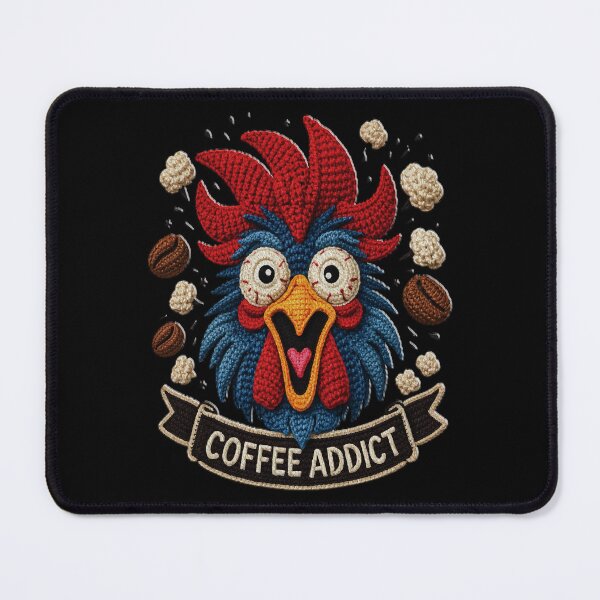Item preview, Coffee Addict Rooster Vintage Embroidered Patch Art designed and sold by RamyGallery.