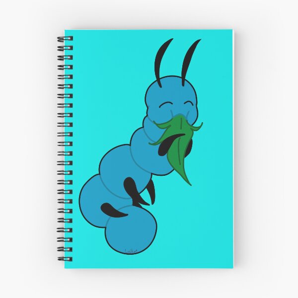 Aperçu de l'œuvre Petite chenille bleue mangeant des feuilles créée et vendue par LordKore.