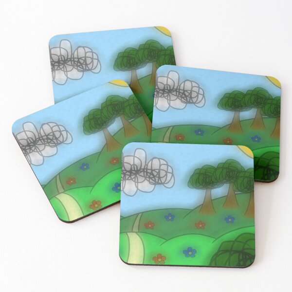 Item preview, Cartoon Hilly Scene designed and sold by The Breathing Spirits System.