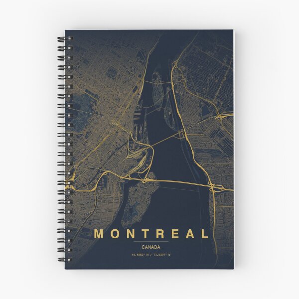 Item preview, Montreal, Canada - City Map (Midnight Blue) designed and sold by Fish4Maps.