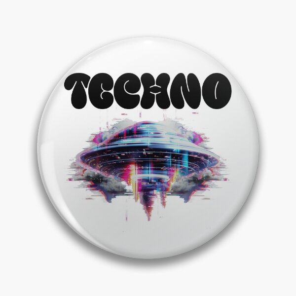 Item preview, TECHNO  -  Ufo Tech Glitch (Black) designed and sold by Discothreadz.