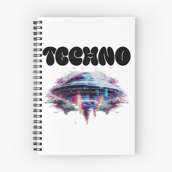 Item preview, TECHNO  -  Ufo Tech Glitch (Black) designed and sold by Discothreadz.