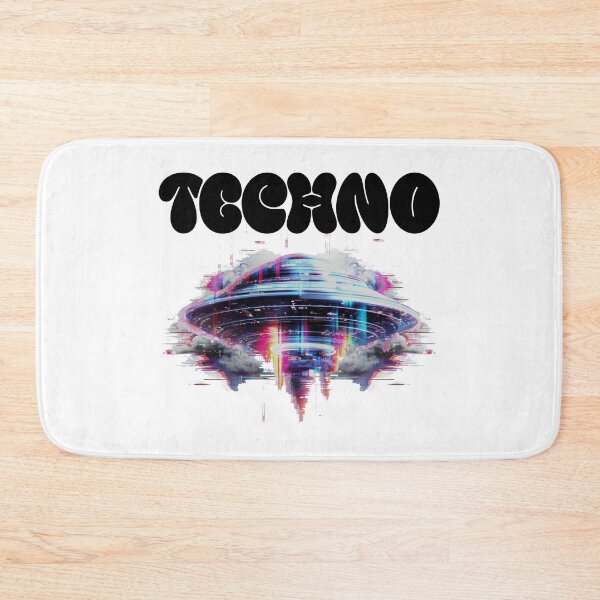 Item preview, TECHNO  -  Ufo Tech Glitch (Black) designed and sold by Discothreadz.