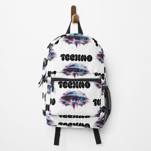 Item preview, TECHNO  -  Ufo Tech Glitch (Black) designed and sold by Discothreadz.