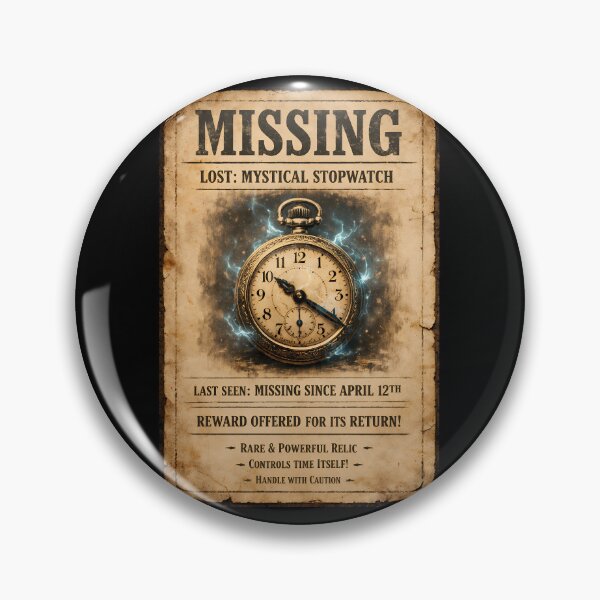 Item preview, Missing Mystical Stopwatch Vintage Western Poster Wall Art designed and sold by TeeTimeTreasure.