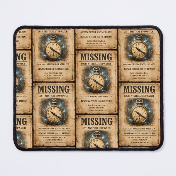 Item preview, Missing Mystical Stopwatch Vintage Western Poster Wall Art designed and sold by TeeTimeTreasure.