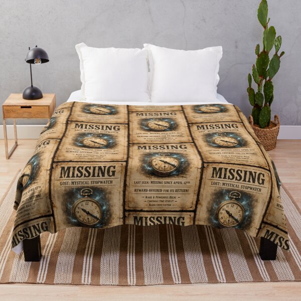 Item preview, Missing Mystical Stopwatch Vintage Western Poster Wall Art designed and sold by TeeTimeTreasure.