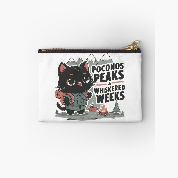 Item preview, Poconos Peaks & Whiskered Weeks Cat – Cute Camping Cat, Pocono Mountains Travel Design, Hiking Cat Lover Gift designed and sold by chrstnslts.