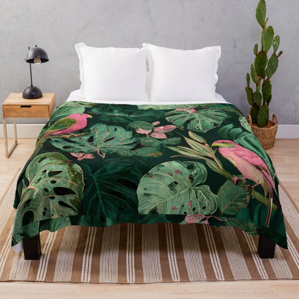 Item preview, Nature Tropical Pink Birds Jungle Paradise Art Design designed and sold by ART ATTACK ZONE.