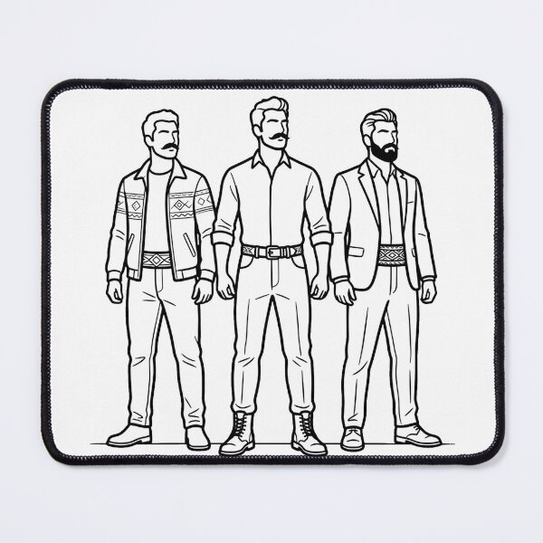 Item preview, Kurdish Men Modern Minimalist Line Art designed and sold by DuckOddity.