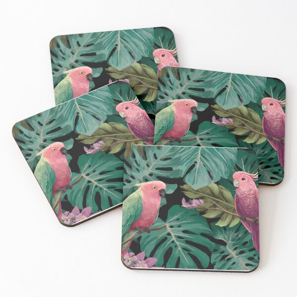 Item preview, Parrot Tropical Pink Birds Jungle Paradise Art Design designed and sold by ART ATTACK ZONE.
